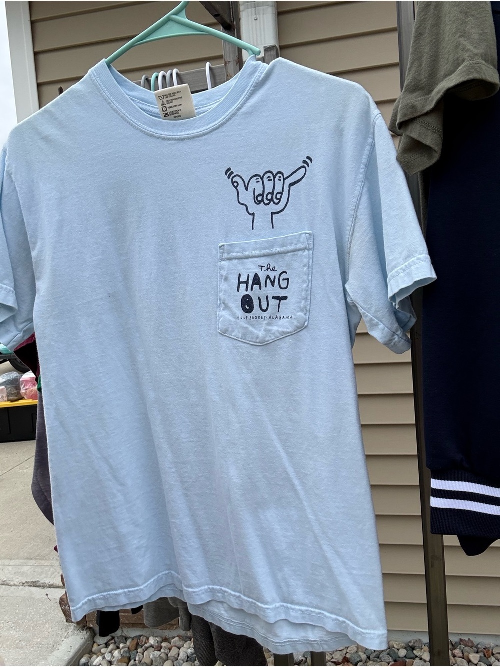 Comfort Colors Light Blue 'The Hang Out' Pocket Tee
